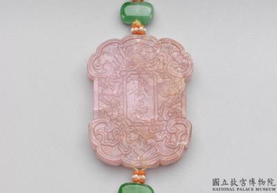 图片[3]-Pink tourmaline abstinence pendant, Qing dynasty (1644-1911)-China Archive